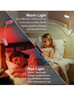 Lámpara de Terapia de Luz Roja YKeluxon 625nm y 4500K 2