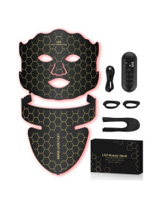 Máscara Facial y de Cuello Yahi Luz Roja Portátil 7 Modos