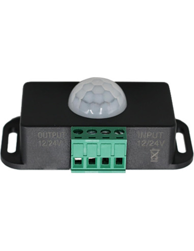 Sensor PIR 12V-24V QDenglamp para Luz de Movimiento Negro