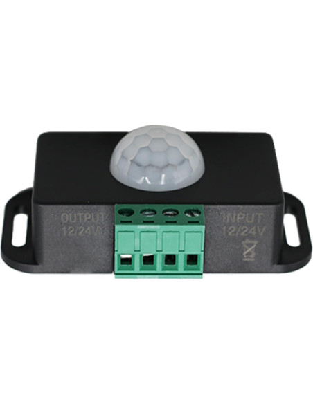 Sensor PIR 12V-24V QDenglamp para Luz de Movimiento Negro