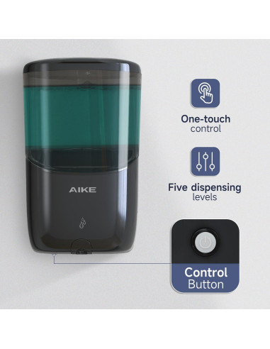Dispensador Automático de Jabón AIKE AK1216 Negro 650 ml