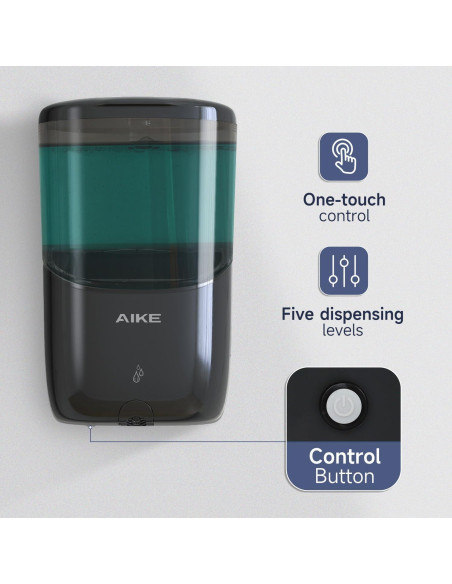 Dispensador Automático de Jabón AIKE AK1216 Negro 650 ml
