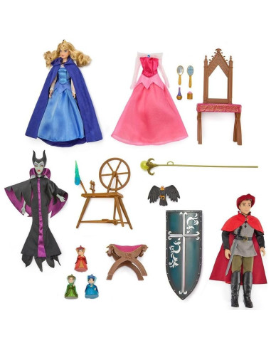 Conjunto de Muñecas Disney La Bella Durmiente - Aurora, Phillip y Malefica