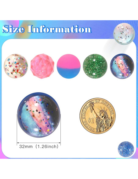 20 Pelotas Saltarinas Ayfjovs de Goma 32mm - 5 Estilos