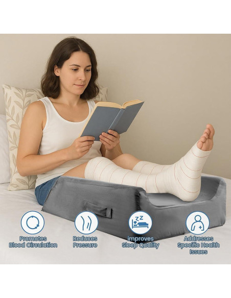 Cojín Elevador de Piernas Ajustable CIVJET - Espuma Viscoelástica