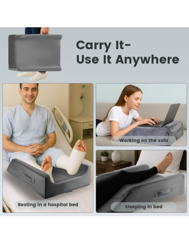 Cojín Elevador de Piernas Ajustable CIVJET - Espuma Viscoelástica