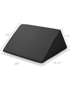 Cojín de Masaje Triangular XL Saloniture - 48.3 x 50.8 cm - Negro 2