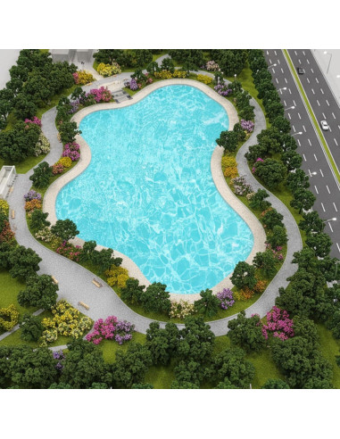 Calcomanías de Agua Ripple Telooco 6 Pcs 29.7x21 cm Azul