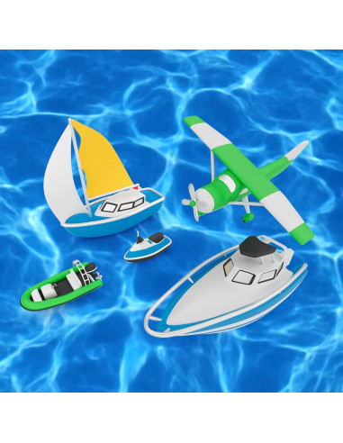 Calcomanías de Agua Ripple Telooco 6 Pcs 29.7x21 cm Azul