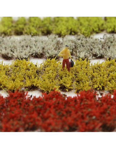 Conjunto de 32 Piezas de Diorama Ylutex - Flores Amarillo Marchito 8mm