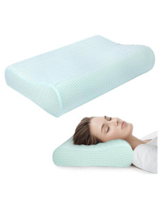 Almohada Ergonómica de Memoria BewthU BE25001 Azul Ajustable
