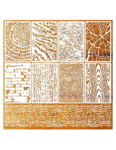 8 Plantillas de Textura Geométrica Boqon para Pintura DIY