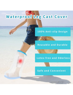 Cubierta Impermeable para Yeso de Pierna SUPERNIGHT 58cm 2