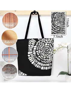 8 Plantillas de Textura Geométrica Boqon para Pintura DIY 2