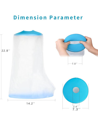 Cubierta Impermeable para Yeso de Pierna SUPERNIGHT 58cm