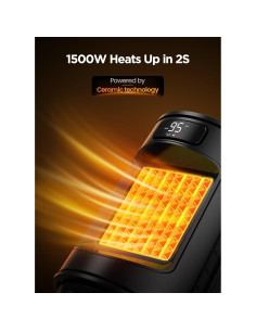 Calentador Eléctrico Portátil GiveBest PTC 1500W Oscilante 70 2