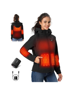 Chaqueta Calefaccionada WASOTO Mujeres 18400mAh Impermeable Slim