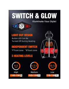 Chaqueta Calefaccionada WASOTO Mujeres 18400mAh Impermeable Slim 2