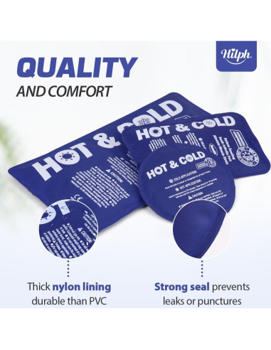Paquete de Hielo Reutilizable Hilph - 6 Gel Frío y Caliente
