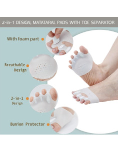 Separadores de Dedos de Gel PGYUD - Corrector de Juanetes 2 Pcs 2