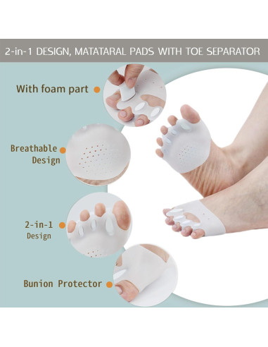 Separadores de Dedos de Gel PGYUD - Corrector de Juanetes 2 Pcs