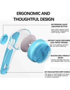 Juego de Cepillo de Baño para Perros y Gatos con Dispensador 2