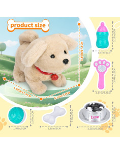 Juguete de Peluche Interactivo Fegalop Golden Retriever 280g 2