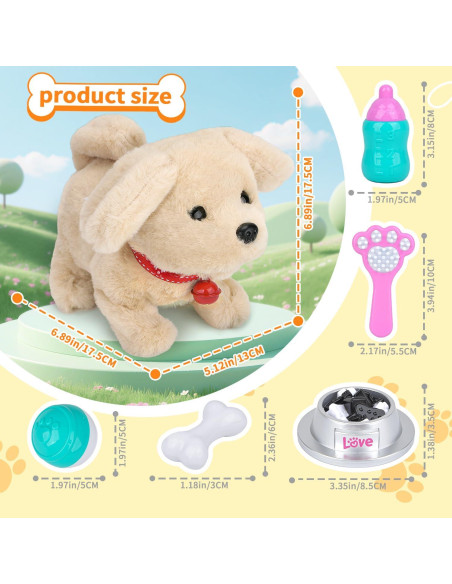 Juguete de Peluche Interactivo Fegalop Golden Retriever 280g