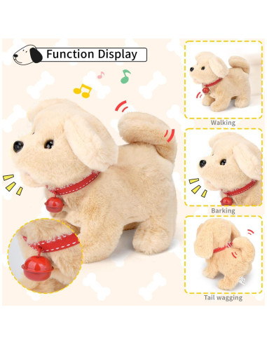 Juguete de Peluche Interactivo Fegalop Golden Retriever 280g