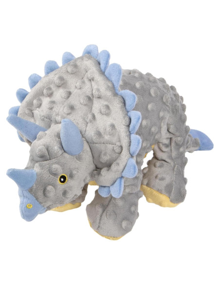 Juguete de Peluche para Perros goDog Dinos Frills Grande Gris