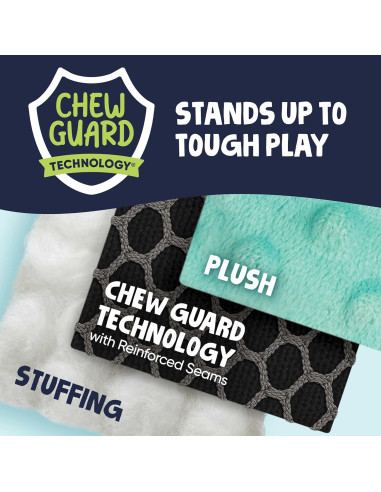 Juguete de Peluche para Perros goDog Dinos Frills Grande Gris