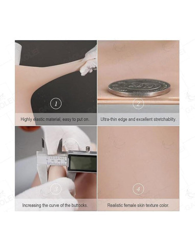 Pantalones de realce de cadera de silicona Genérico marrón