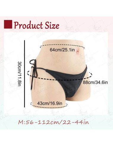 Pantalones de realce de cadera de silicona Genérico marrón