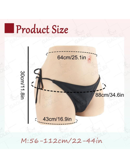 Pantalones de realce de cadera de silicona Genérico marrón