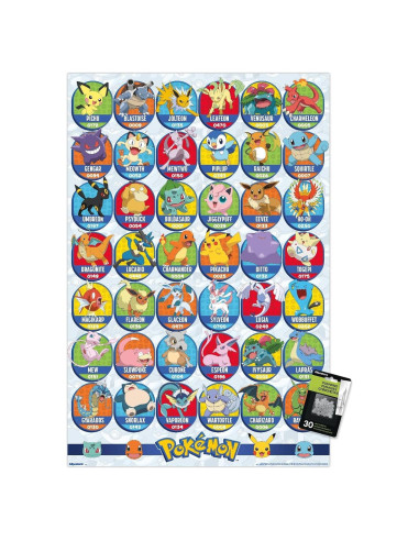 Póster de Pared Pokémon Favoritos - Trends International 86.4x56.8 cm