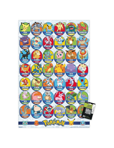 Póster de Pared Pokémon Favoritos - Trends International 86.4x56.8 cm Póster de Pared Pokémon Favoritos - Trends International 86.4x56.8 cm