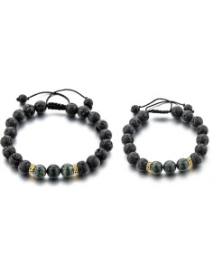 Pulsera de lava natural ajustable Mystiqs para aromaterapia 2