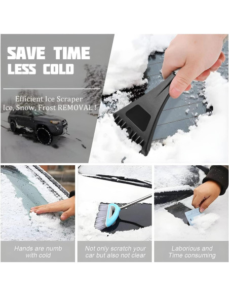 Paleta de Nieve 8sanlione - 2 Piezas, Mango de Espuma, 27x11cm