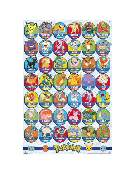 Póster de Pared Pokémon Favoritos - Trends International 86.4x56.8 cm Póster de Pared Pokémon Favoritos - Trends International 86.4x56.8 cm