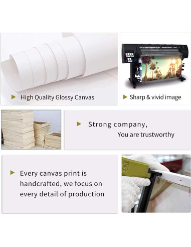 Póster en Lienzo IGOONE 4 Piezas Decoración Moderna 121x81cm