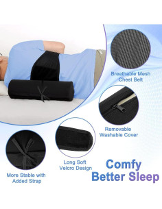 Cojín Antisnore AOSSA para Alivio de Ronquidos - Negro 2