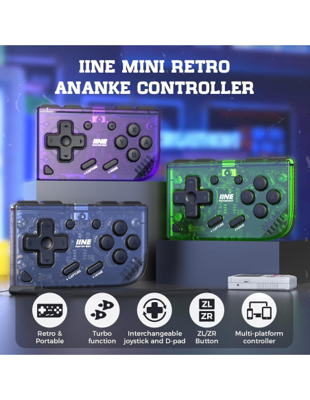 Controlador Inalámbrico Mini Weutop Negro para Switch y PC Controlador Inalámbrico Mini Weutop Negro para Switch y PC