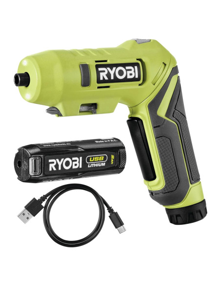 Destornillador Pivote Inalámbrico Ryobi RSDP4-120G 4V