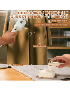 Plancha de Vapor Portátil Saker 2 en 1 Verde - Ropa y Viajes 2