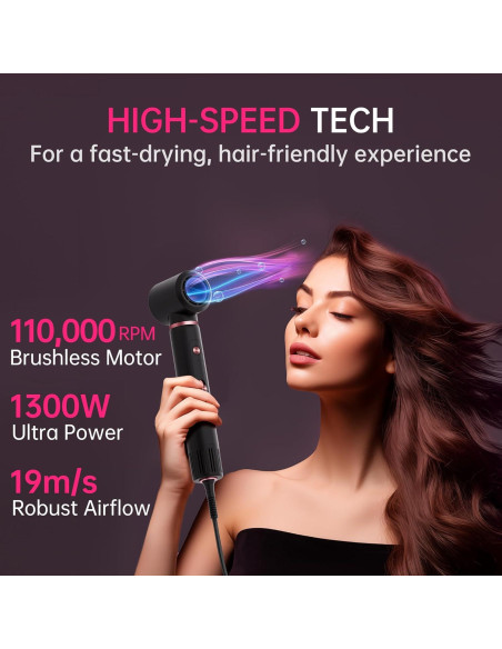 Secador de Pelo SKIMI 1300W Motor Sin Escobillas 5 en 1