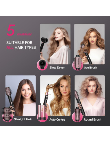 Secador de Pelo SKIMI 1300W Motor Sin Escobillas 5 en 1
