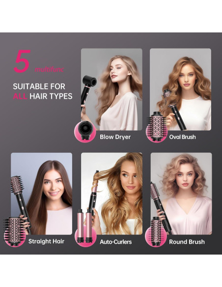 Secador de Pelo SKIMI 1300W Motor Sin Escobillas 5 en 1