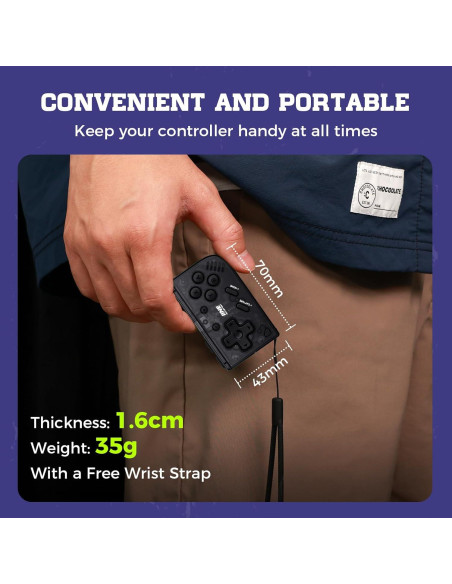 Controlador Inalámbrico Mini Weutop Negro para Switch y PC Controlador Inalámbrico Mini Weutop Negro para Switch y PC