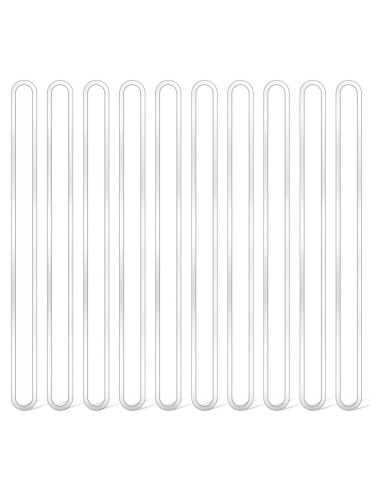 10 Correas de Etiquetas de Equipaje Transparentes SynHHergyx 15 cm