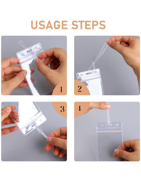 10 Correas de Etiquetas de Equipaje Transparentes SynHHergyx 15 cm